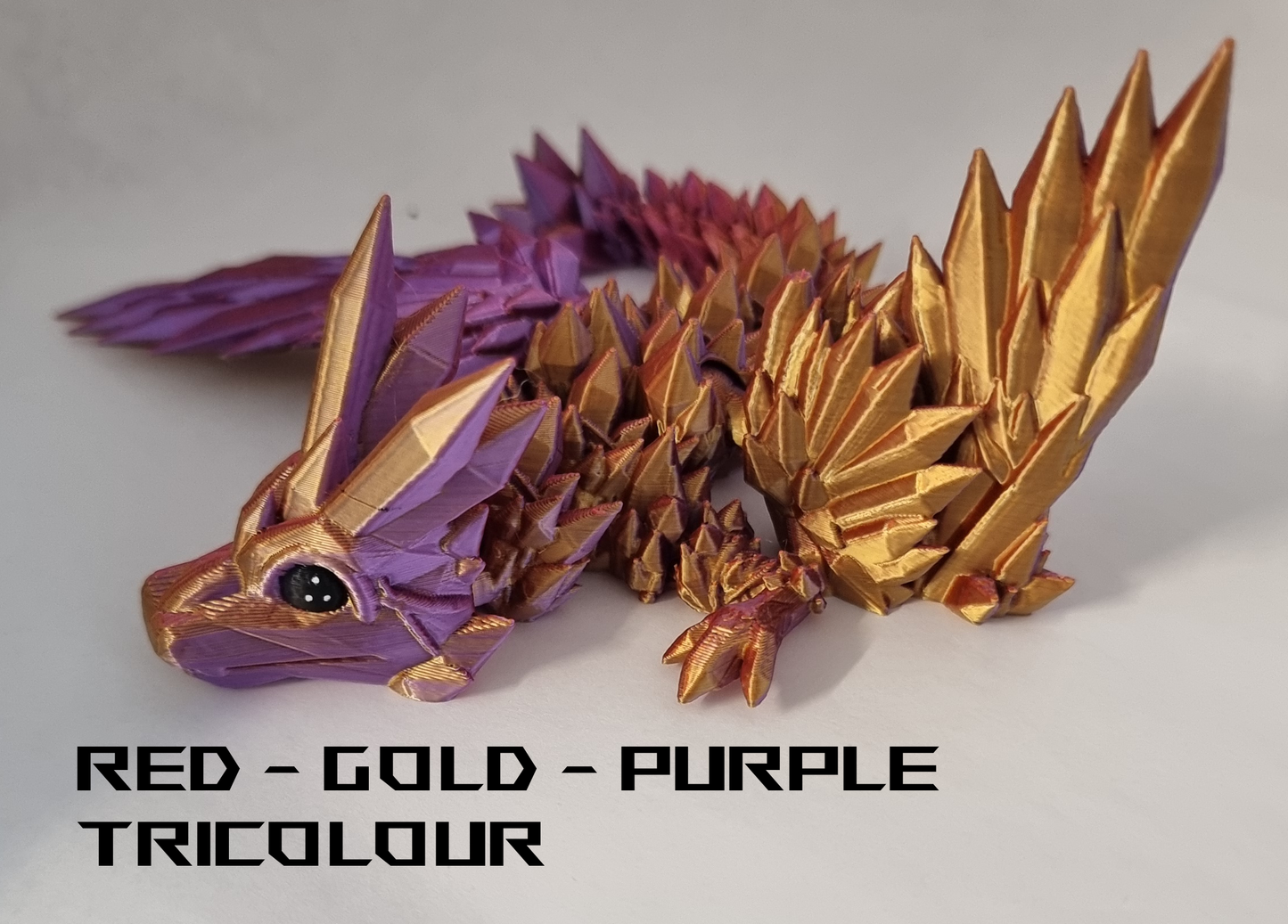 Baby Crystal Winged Dragon - 3D Printed - Cinderwing3D