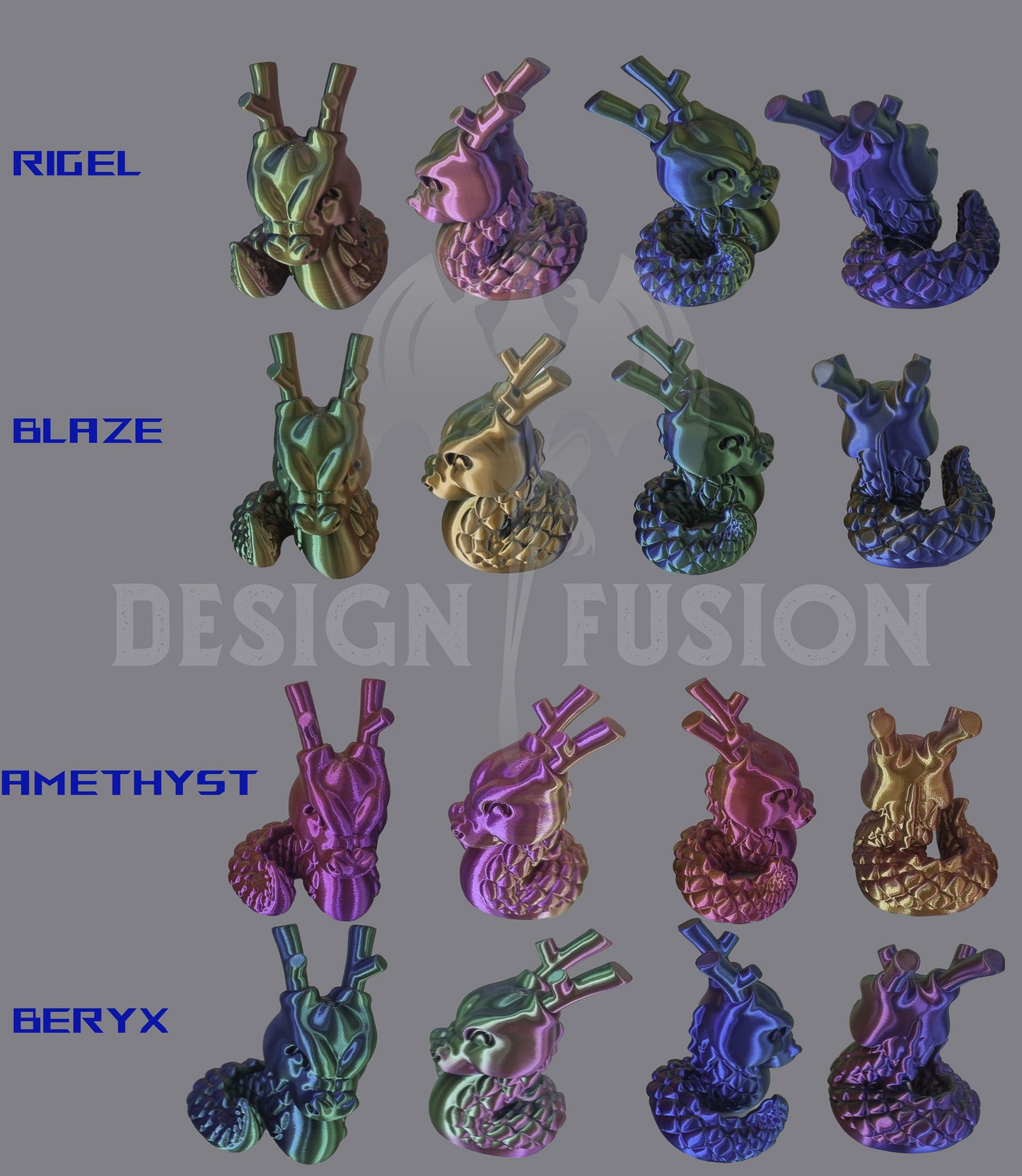 Crystal Dragon - 3D Printed - Cinderwing3D