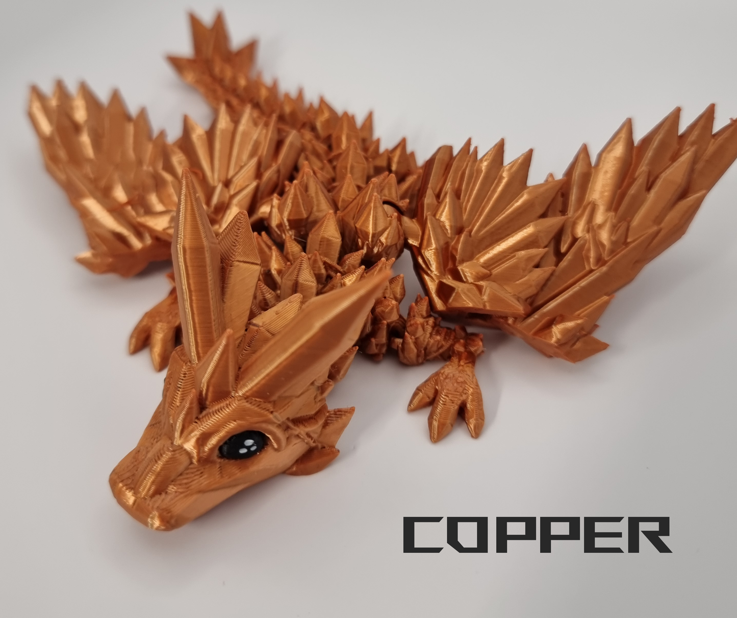 Baby Crystal Winged Dragon - 3D Printed - Cinderwing3D