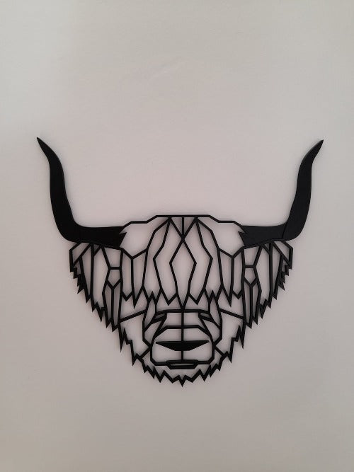 Highland cattle wall hanging - 3D Printed - Design Fusion