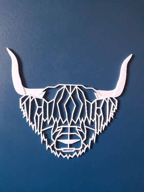 Highland cattle wall hanging - 3D Printed - Design Fusion