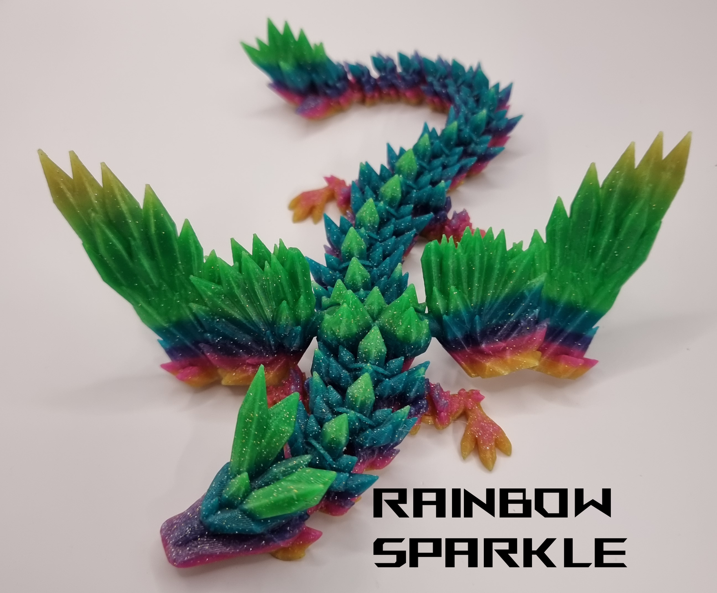 Crystal Winged Dragon - 3D Printed - Cinderwing3D