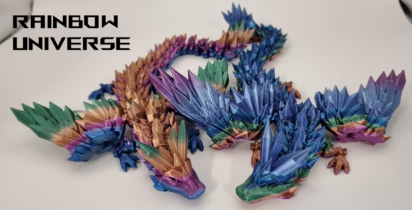 Crystal Winged Dragon - 3D Printed - Cinderwing3D