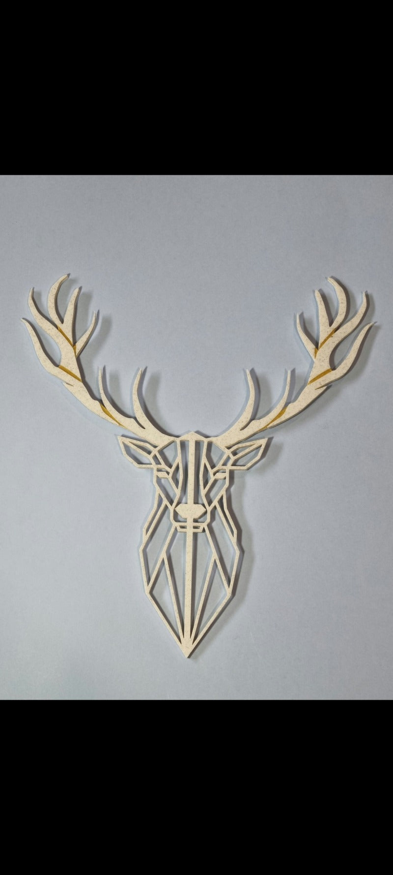Geometric stag with inlay. Indoor pot plant trellis or wall hanging - 3D Printed - Design Fusion