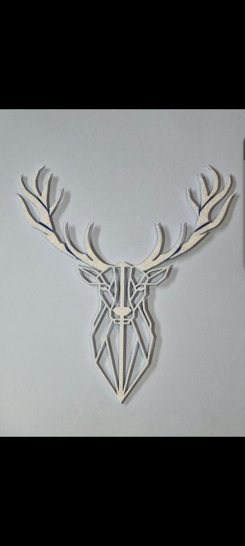 Geometric stag with inlay.  Indoor pot plant trellis or wall hanging - 3D Printed - Design Fusion