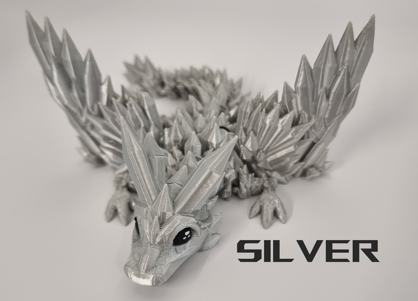 Baby Crystal Winged Dragon - 3D Printed - Cinderwing3D