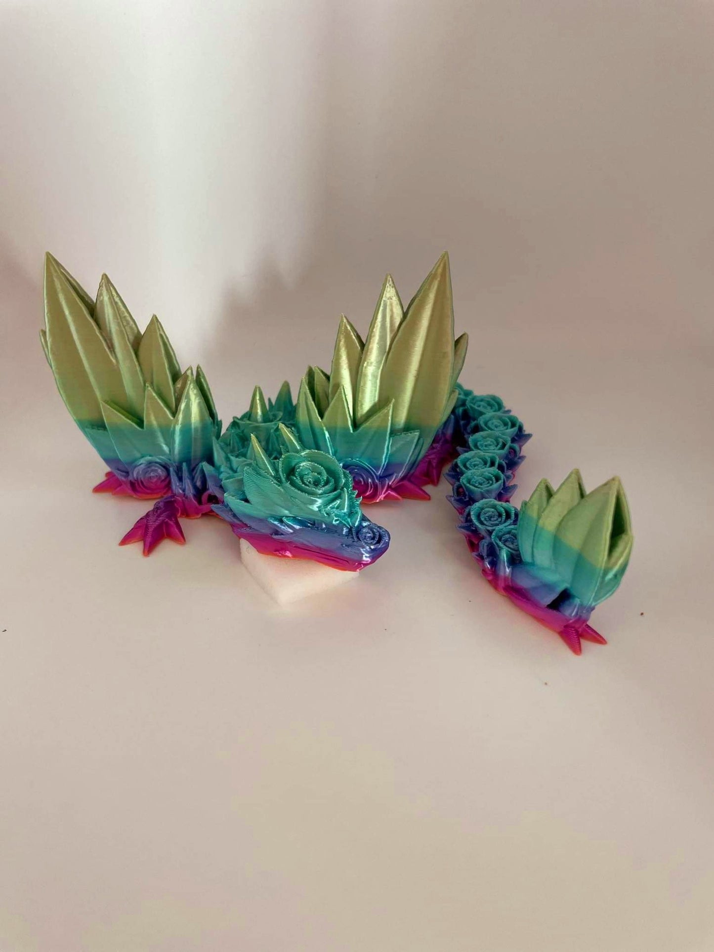 Rose Winged Dragon - 3D Printed - Cinderwing3D
