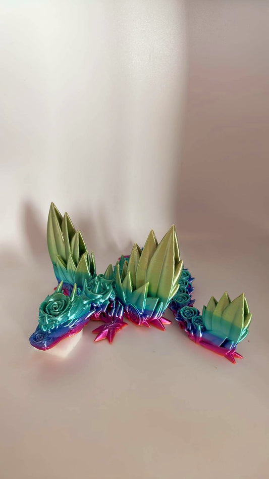 Rose Winged Dragon - 3D Printed - Cinderwing3D