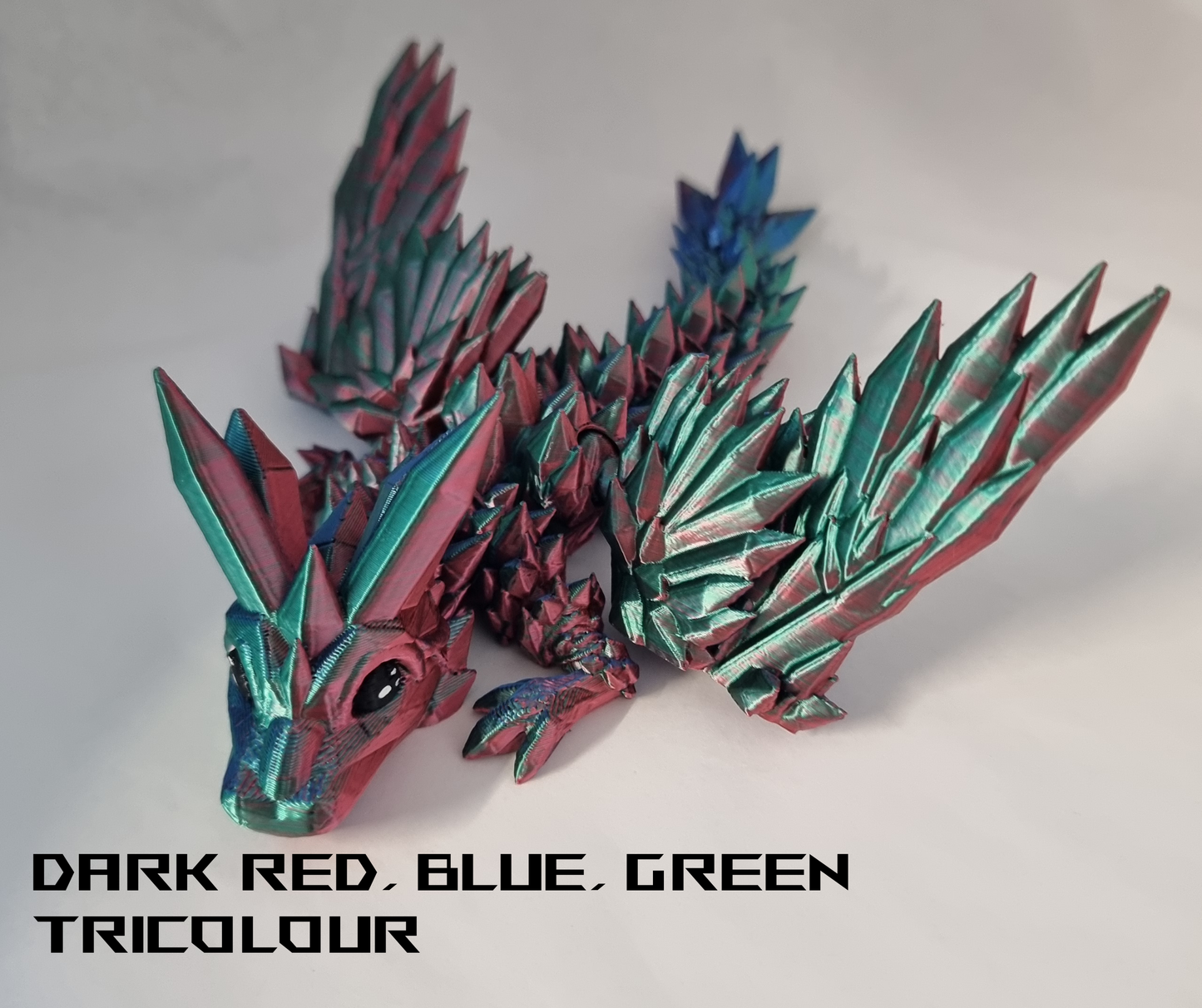 Baby Crystal Winged Dragon - 3D Printed - Cinderwing3D