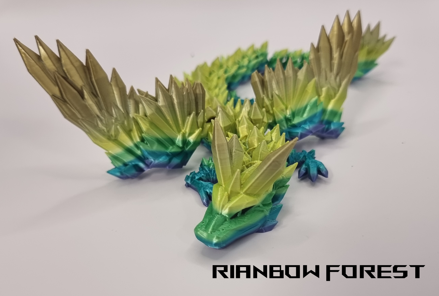 Crystal Winged Dragon - 3D Printed - Cinderwing3D