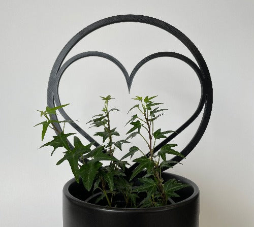 Indoor plant circle heart trellis - 3D Printed - Design Fusion