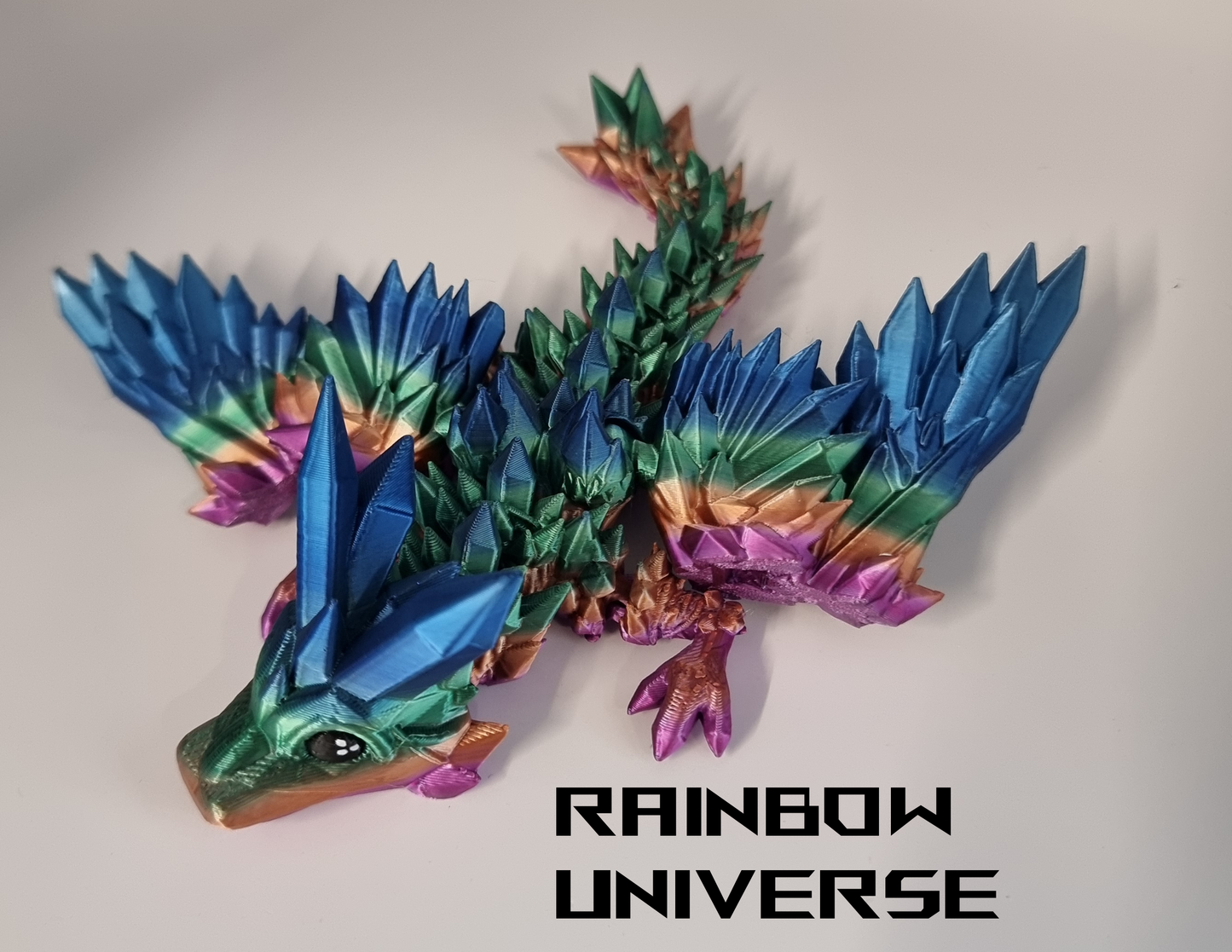 Baby Crystal Winged Dragon - 3D Printed - Cinderwing3D